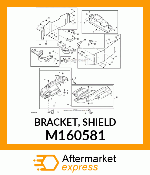 BRACKET, SHIELD M160581