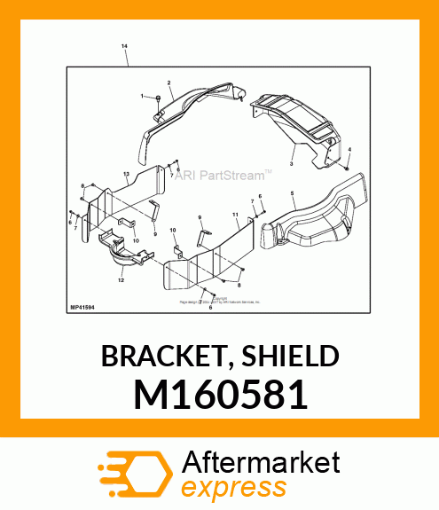 BRACKET, SHIELD M160581