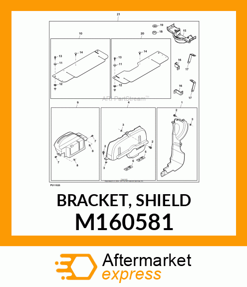 BRACKET, SHIELD M160581