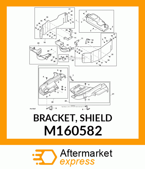 BRACKET, SHIELD M160582