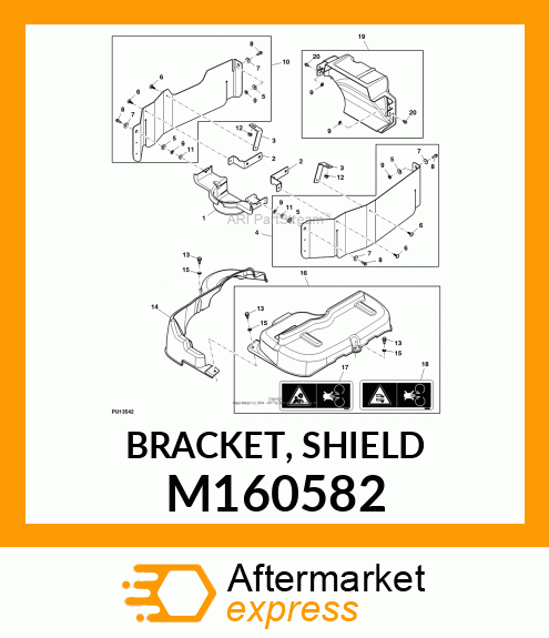 BRACKET, SHIELD M160582