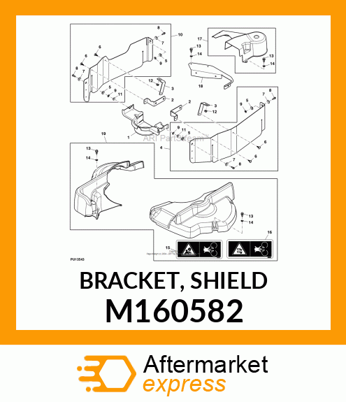 BRACKET, SHIELD M160582