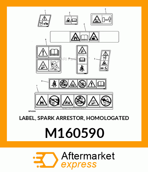 LABEL, SPARK ARRESTOR, HOMOLOGATED M160590