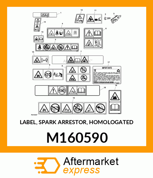 LABEL, SPARK ARRESTOR, HOMOLOGATED M160590