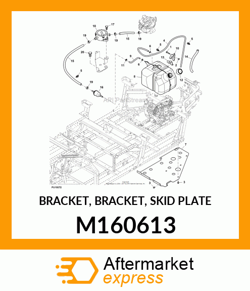 BRACKET, BRACKET, SKID PLATE M160613