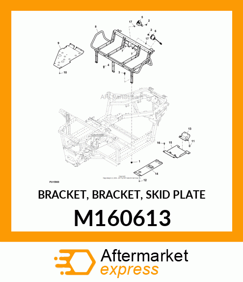 BRACKET, BRACKET, SKID PLATE M160613