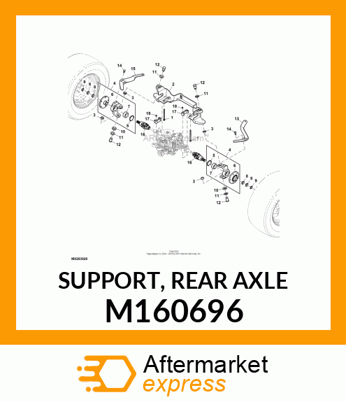 REAR AXLE SUPPORT M160696