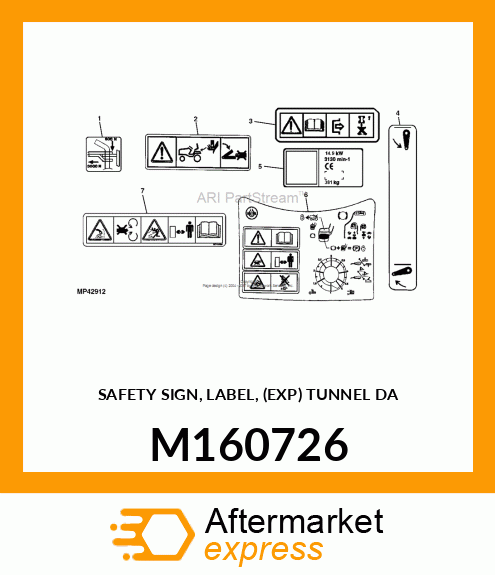 SAFETY SIGN, LABEL, (EXP) TUNNEL DA M160726