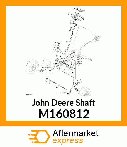 SHAFT, STEERING NO TILT M160812