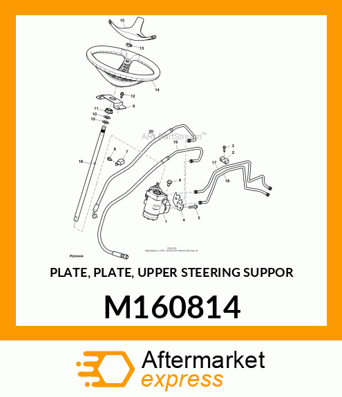 PLATE, PLATE, UPPER STEERING SUPPOR M160814