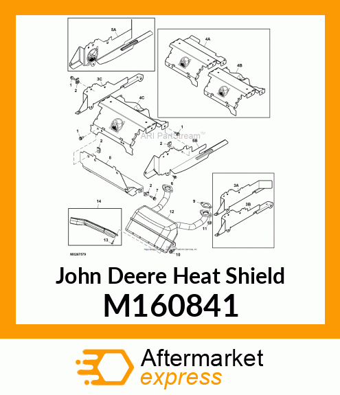 HEAT SHIELD, SIDE LH, CP A/C ENGINE M160841