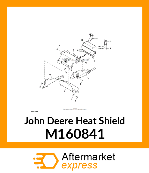 HEAT SHIELD, SIDE LH, CP A/C ENGINE M160841