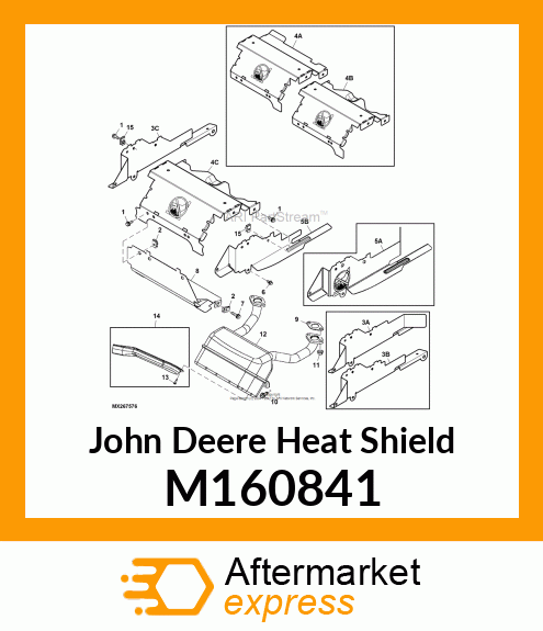 HEAT SHIELD, SIDE LH, CP A/C ENGINE M160841