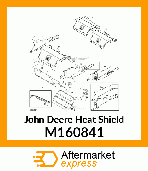 HEAT SHIELD, SIDE LH, CP A/C ENGINE M160841