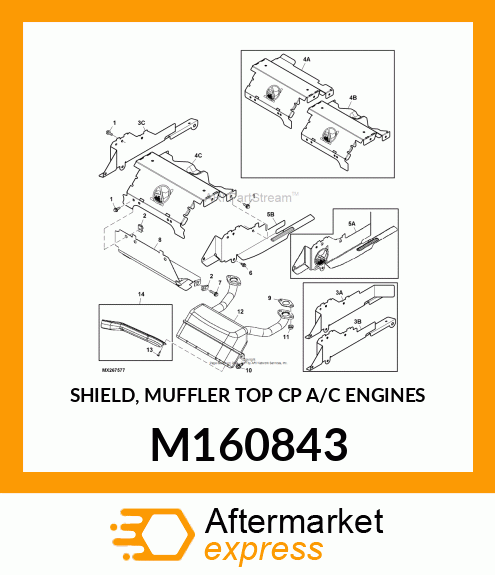 SHIELD, MUFFLER TOP CP A/C ENGINES M160843