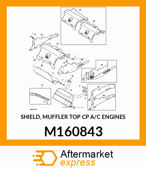 SHIELD, MUFFLER TOP CP A/C ENGINES M160843