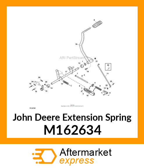 EXTENSION SPRING, BRAKE RETURN M162634