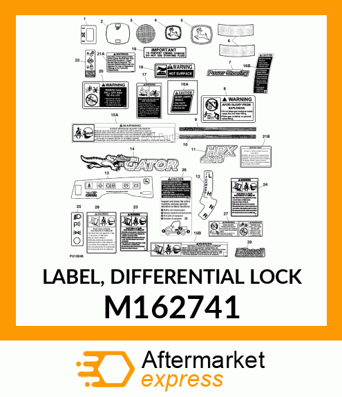 LABEL, DIFFERENTIAL LOCK M162741