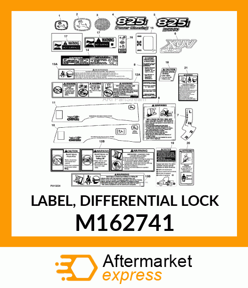 LABEL, DIFFERENTIAL LOCK M162741