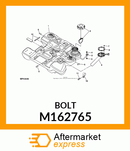 BOLT, M5X0.8X16 M162765