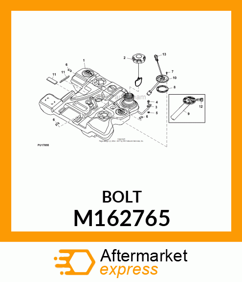 BOLT, M5X0.8X16 M162765