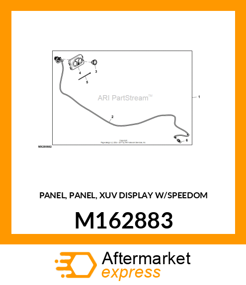 PANEL, PANEL, XUV DISPLAY W/SPEEDOM M162883