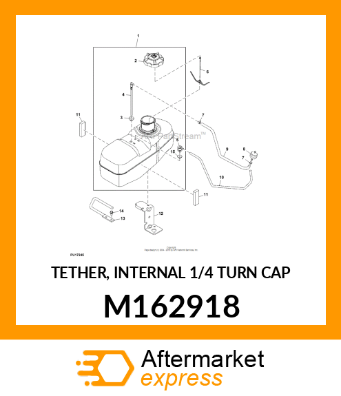 TETHER, INTERNAL 1/4 TURN CAP M162918