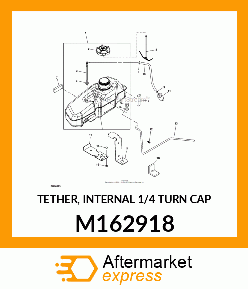 TETHER, INTERNAL 1/4 TURN CAP M162918