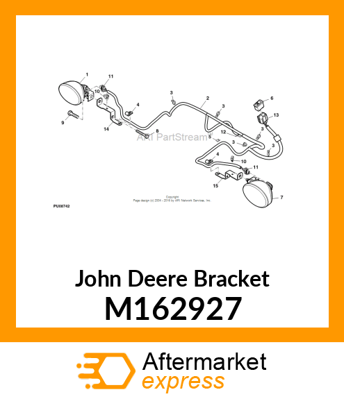 BRACKET, RH EZTRACK HEADLIGHT M162927