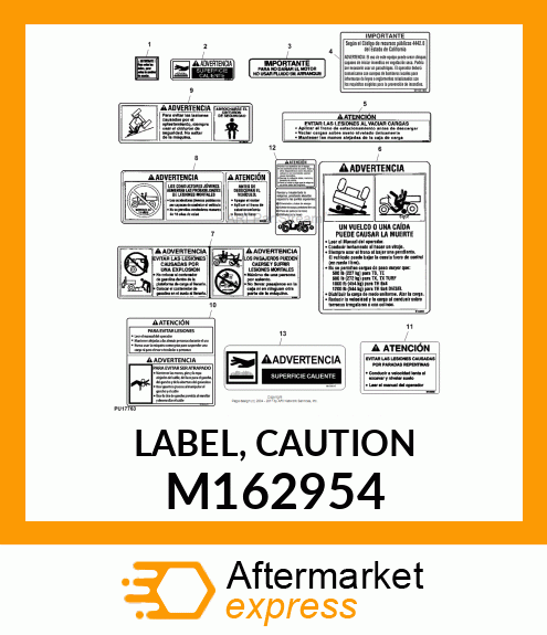 LABEL, CAUTION M162954