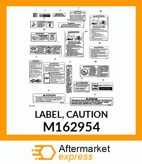 LABEL, CAUTION M162954