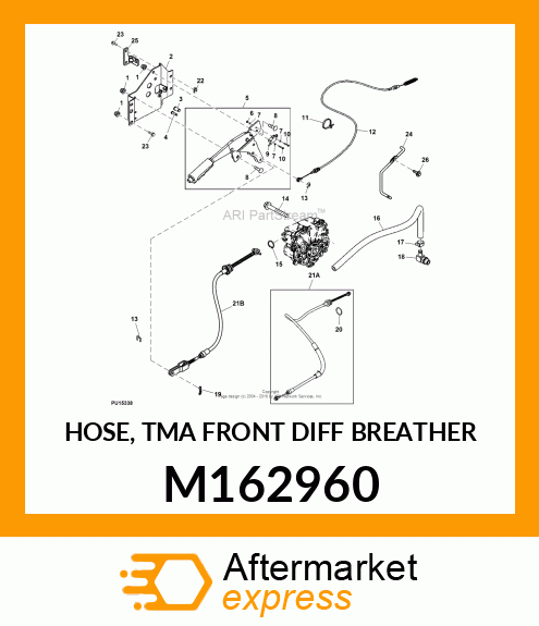 HOSE, TMA FRONT DIFF BREATHER M162960