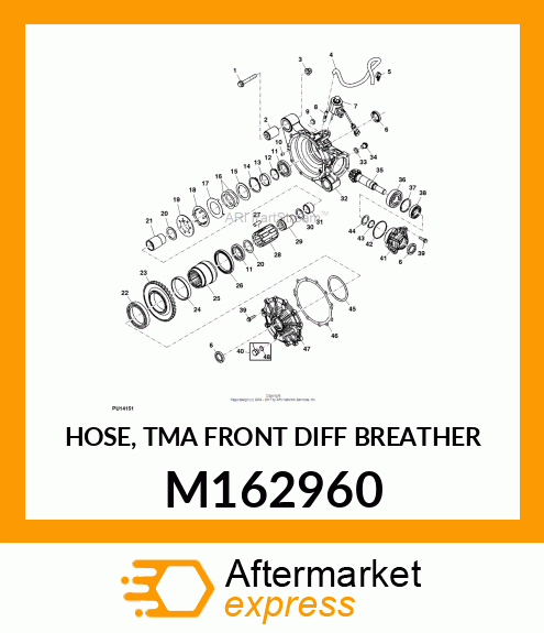 HOSE, TMA FRONT DIFF BREATHER M162960