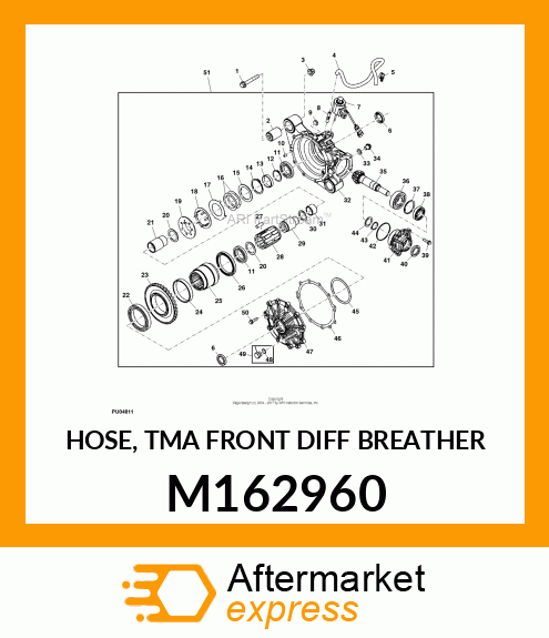 HOSE, TMA FRONT DIFF BREATHER M162960