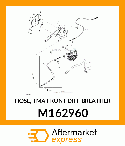 HOSE, TMA FRONT DIFF BREATHER M162960