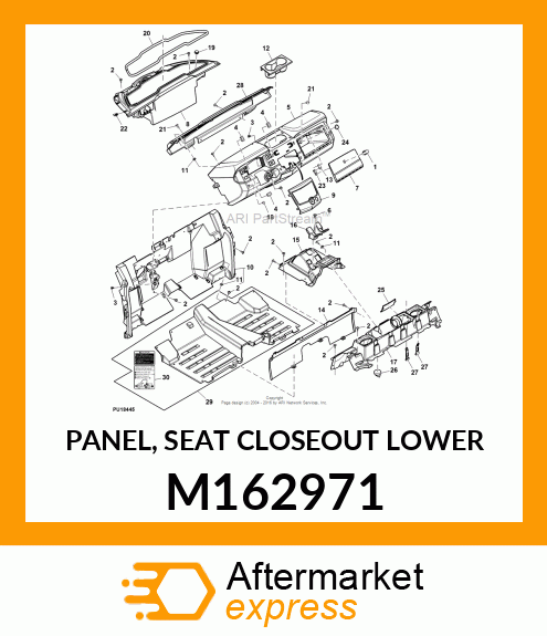 PANEL, SEAT CLOSEOUT LOWER M162971