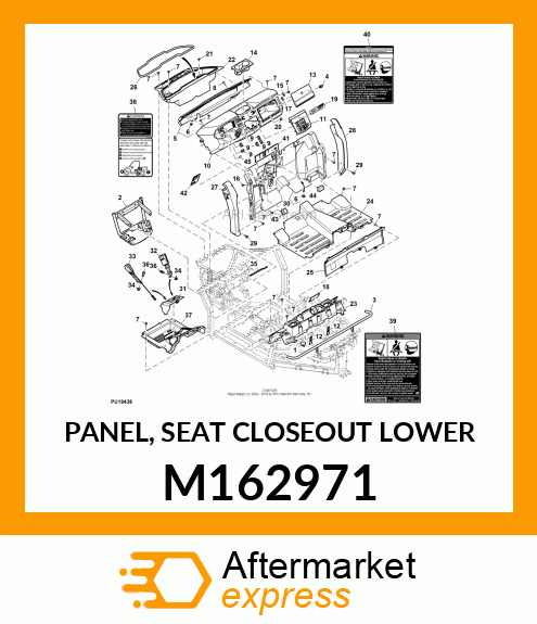 PANEL, SEAT CLOSEOUT LOWER M162971