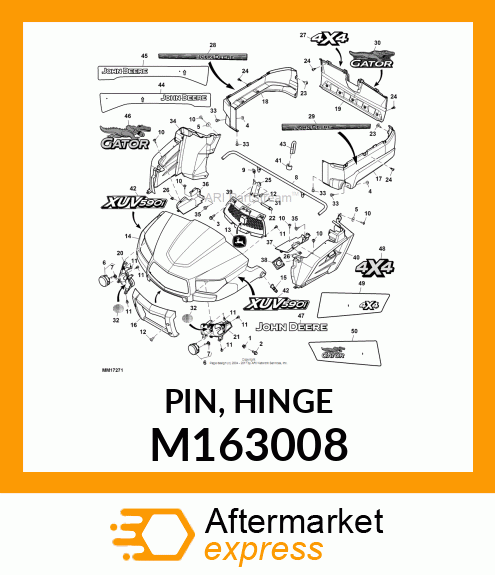 PIN, HINGE M163008