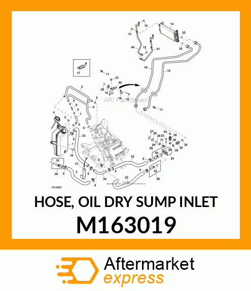 HOSE, OIL DRY SUMP INLET M163019