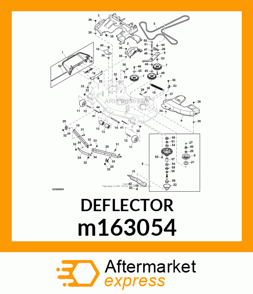 GRASS DEFLECTOR, UPPER m163054