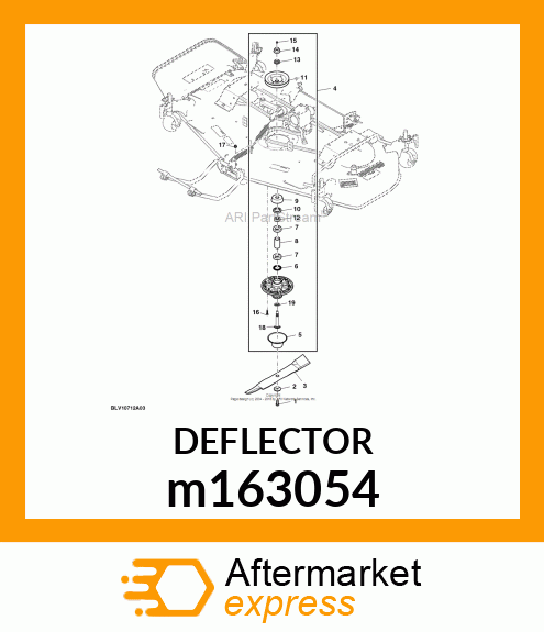 GRASS DEFLECTOR, UPPER m163054