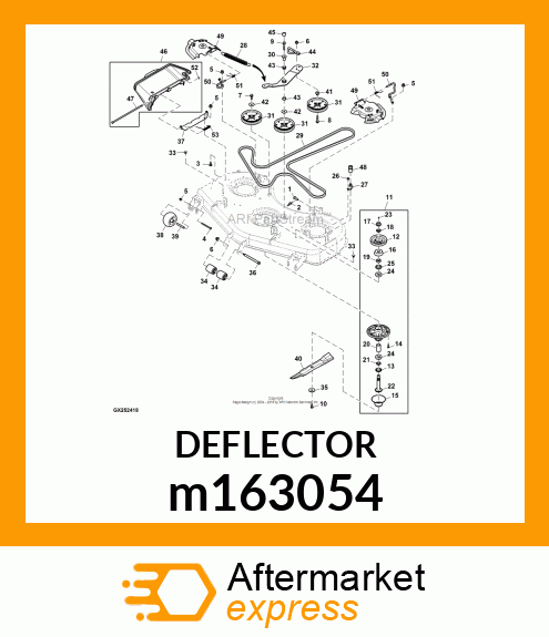 GRASS DEFLECTOR, UPPER m163054