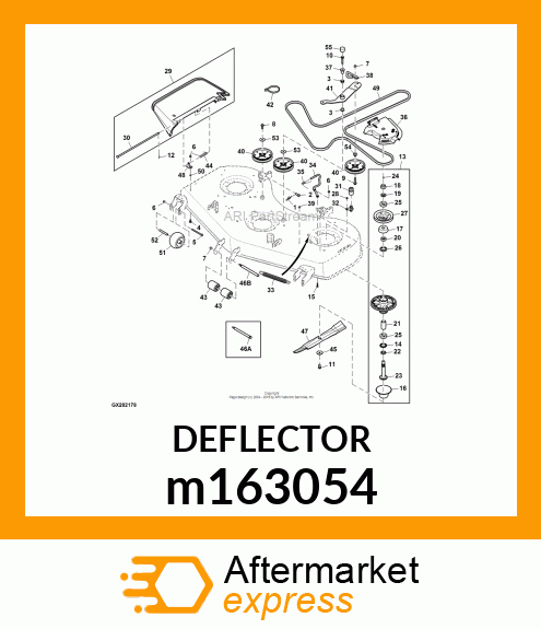 GRASS DEFLECTOR, UPPER m163054