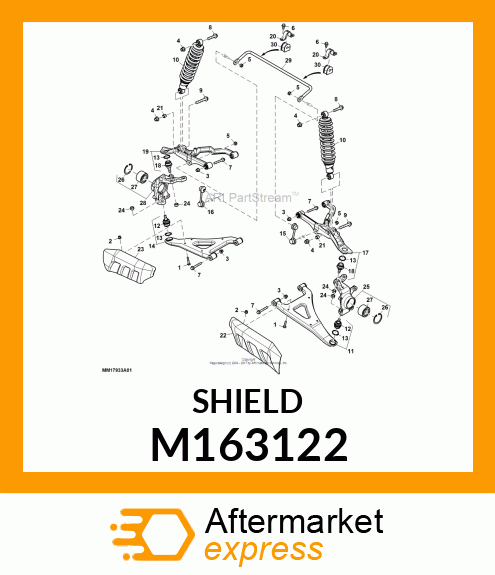 SHIELD, CV BOOT LEFT M163122