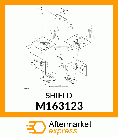 SHIELD, CV BOOT RIGHT M163123