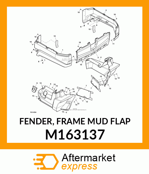 FENDER, FRAME MUD FLAP M163137