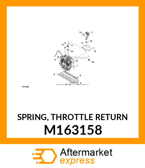 SPRING, THROTTLE RETURN M163158