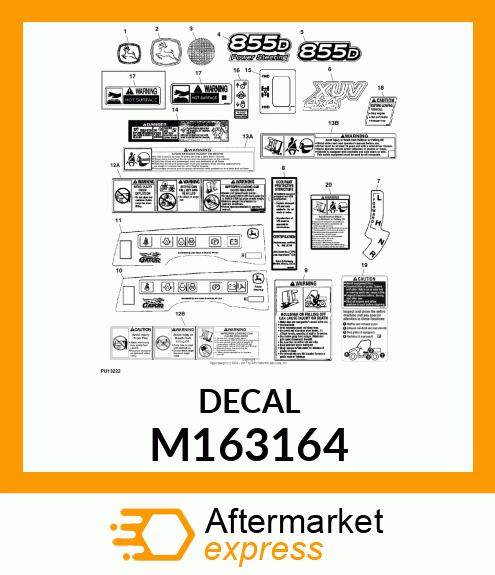 LABEL, LABEL, LEAPING DEERE M163164