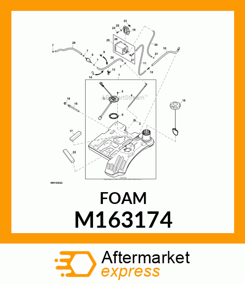 PAD, FOAM,ROUTING CONTAINMENT M163174