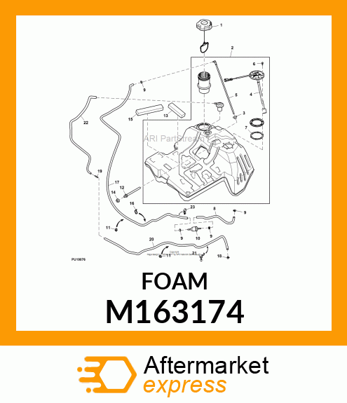 PAD, FOAM,ROUTING CONTAINMENT M163174